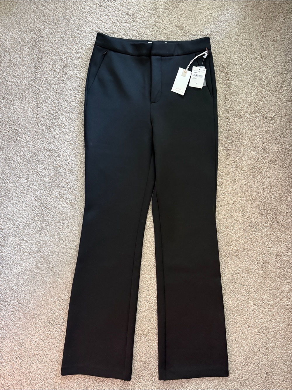 Good American Black Boot-Cut Pants